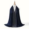 Ramadan Muslimischer Schimmer Strass Jersey Baumwolle Hijab Schal für Damen Einfacher Kopfschal Schal Wickeltuch Islamisches Stirnband Turban Bandana