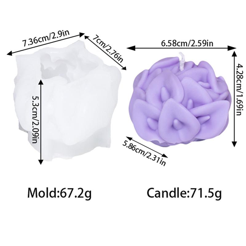 

3D Daisy Flower Ball Silicone Mold Scented Candle Soap Gypsum Mold Handmade Valentine s Day Decoration Candle Mold