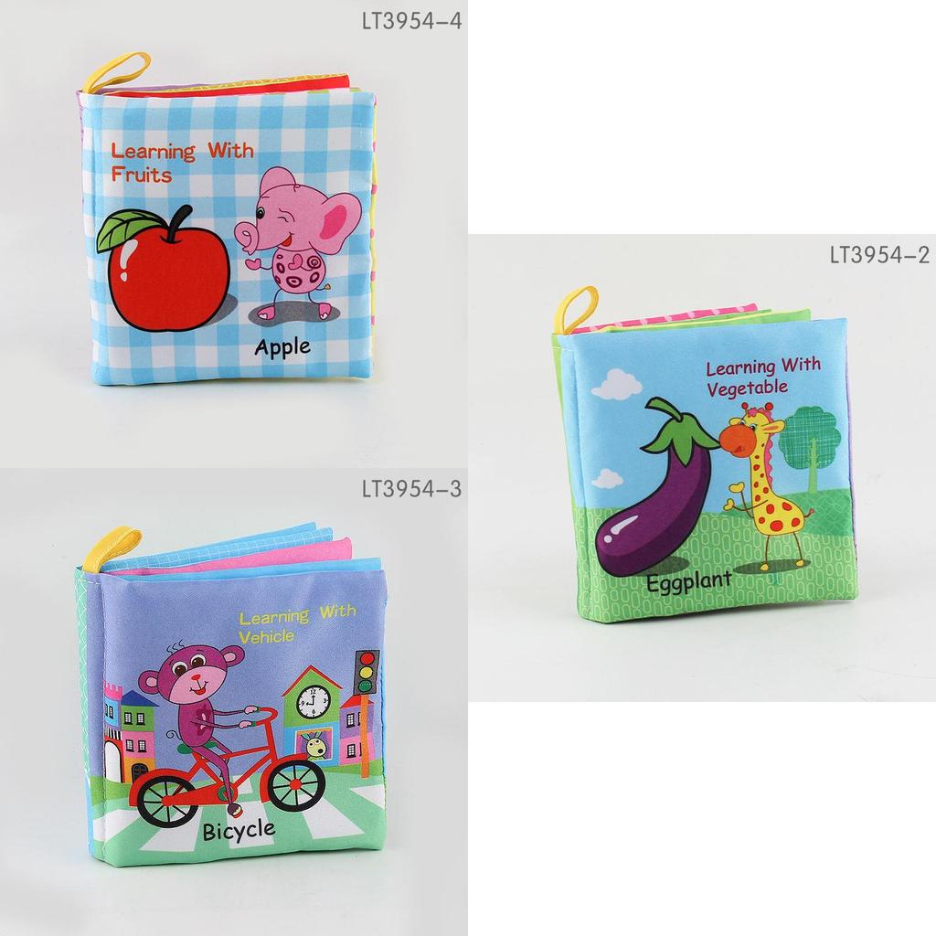 2017 Baby Cloth Book Early Education Toy English Cognitive Handheld Book Tear-resistant With Rustling Paper Bb Call