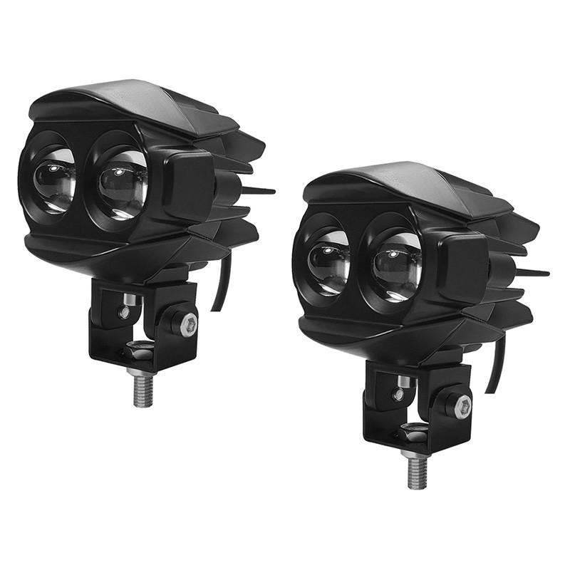 

1/2 шт. Універсальні мотоциклетні світлодіодні протитуманні фари Жовто-білі прожектори Допоміжні протитуманні фари Мотоциклетні фари для вантажівки SVU UTV 2pcs