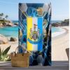 Asciugamano da Spiaggia con Stampa del Newcastle United Football, Asciugamano Grande Morbido ad Asciugatura Rapida per Spiaggia Campeggio Nuoto