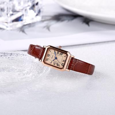 RSCY Orologio da Donna Impermeabile al Quarzo con Cinturino Quadrato Piccolo in Pelle Retrò