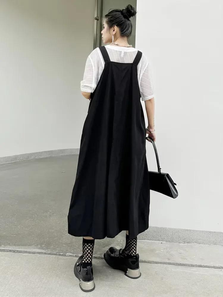 Xitao Solid Color Spaghetti Strap Female Dress HQQ2400