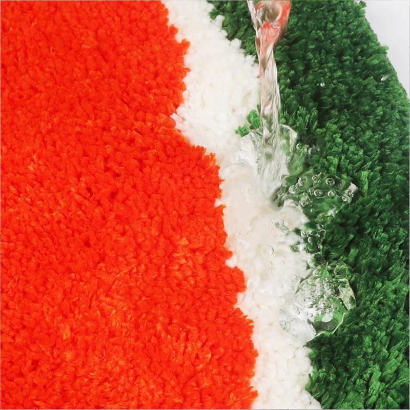 Inyahome Bathroom Carpet Mat Non-Slip Absorbent Super Soft and Comfortable Machine Wash for Tub Shower and Bath Room Watermelon