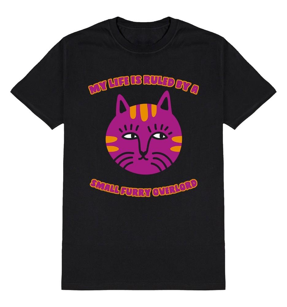 

Small Furry Overload Cat T-Shirt Mens Funny My Life Is Ruled Slogan Cats Pets S