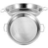 2 Pcs Plate Pans Stainless Steel Cooking Utensil Cake Salad Bowl Bakeware Cold Noodle Dish Steamed Food Tray Kitchen Steaming