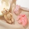Adorable Acrylic Keychain: Pink Heart Teddy Bear, Bubble Unicorn, and Elephant Charm