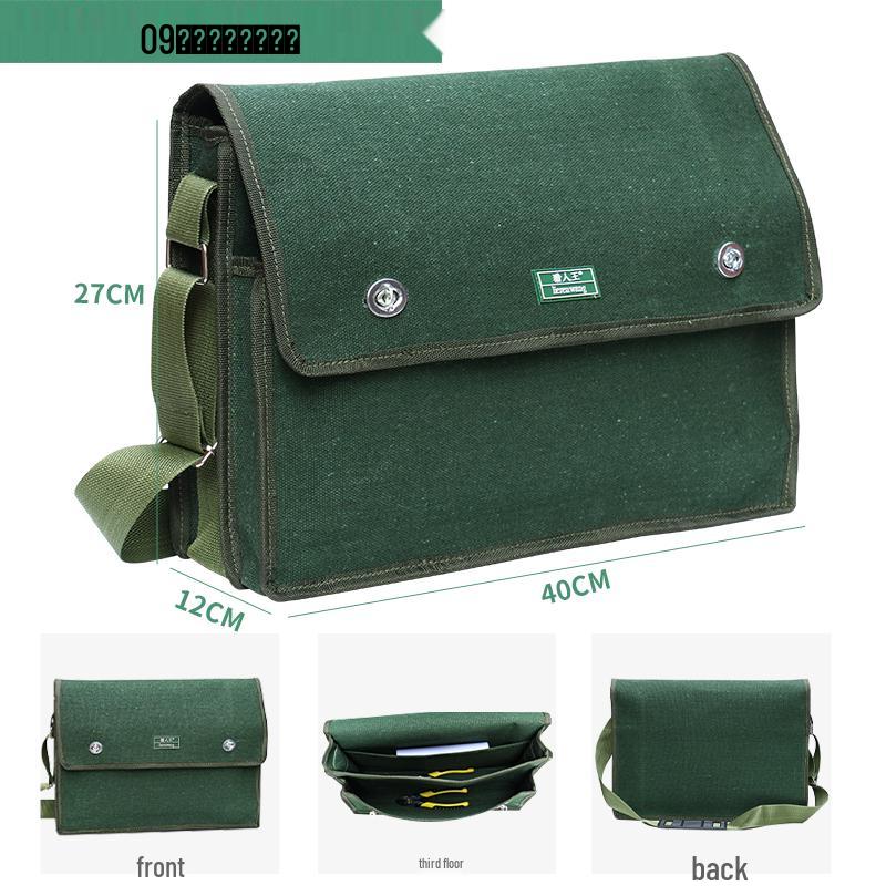 Multifunctional Electrician Canvas Tool Bag - Wear-resistant, Thickened, Shoulder/Crossbody