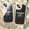 Fashion Brand Boy L-London Leather Phone Case For IPhone 16 16e 15 14 13 12 11 Pro Max Plus Mini Cover