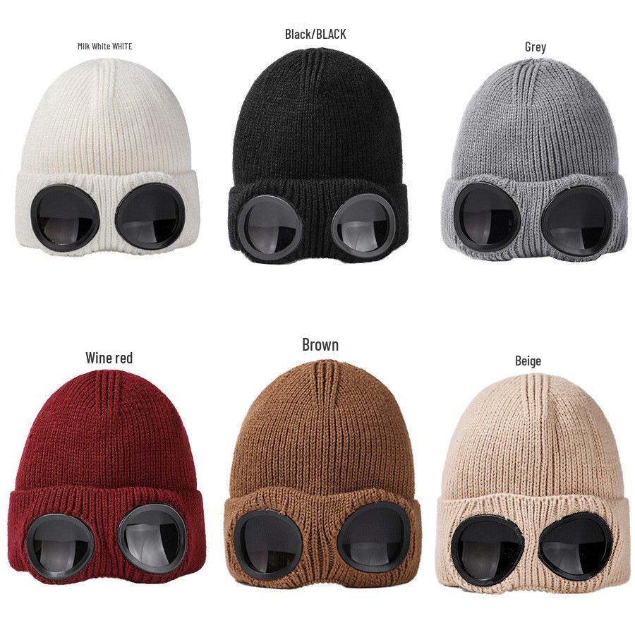 Unisex Winter Winddichte Skibril met Warme Gebreide Wol
