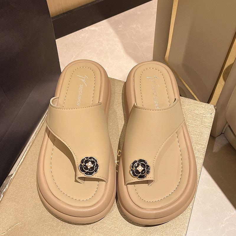 

Дизайнерские черные мягкие пляжные сандалии De Mujer 2024, летние французские удобные сандалии на плоской подошве с застежкой-молнией, универсальные тапочки с цветочным принтом на платформе 40 хаки