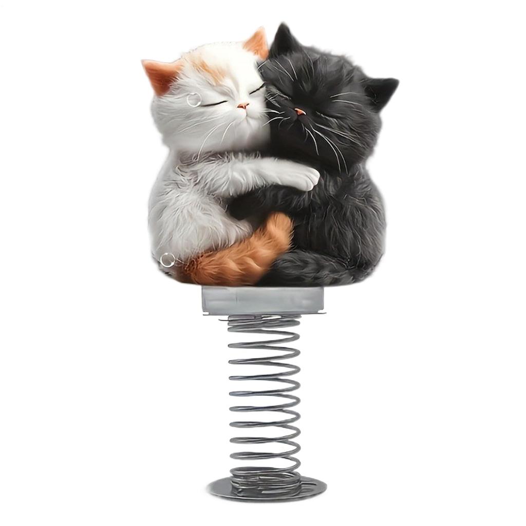 Figurka na deskę rozdzielczą samochodu - Kształt kota 2D Akrylowa dekoracja wnętrza samochodu, Figurka do wnętrza auta