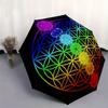 Chakra Balance Mandala Wall Art: Vibrant Energy Healing DesignUmbrella, Portable 3-Fold Compact Umbrella,Christmas Gift ES445