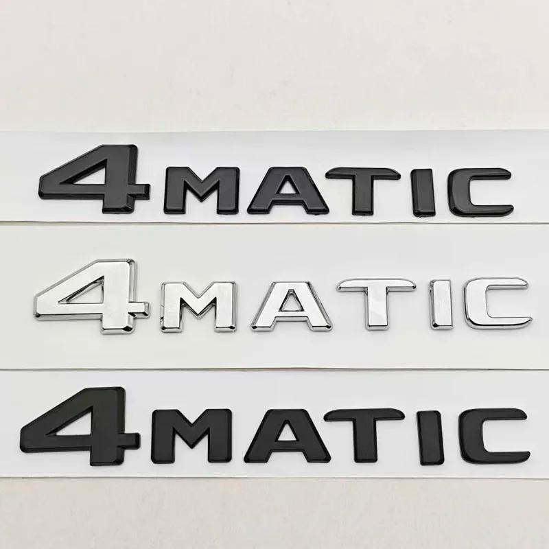 For Mercedes Benz 4MATIC Fender Side Badge Rear Trunk Emblem Decals ABS Car Styling Logo 4 MATIC Auto Sticker Accessories