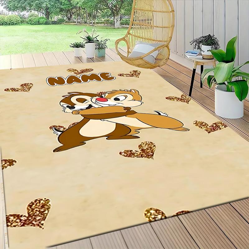 Custom Name "Adventurous Forest Friends" Carpet Rug Customizable Soft Washable Anti-Slip Home Living Room Sofa Mats Personalized Rug. 0909389