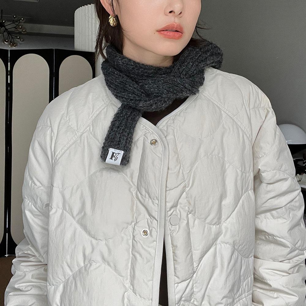 Imitation Cashmere Wool Knitted Scarves Solid Color Winter Scarves Fashion Narrow Long Scarf