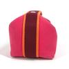HERMES Brida Black PM Pouch bag vanity bag Hand Bag Canvas hibiscus pink