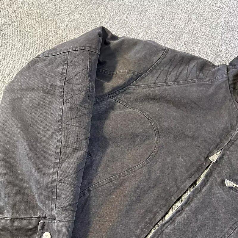 Giacca Giapponese alla Moda Versatile Pigra con Aquila - Trendy, Semplice, Pesante, Stile Lavato