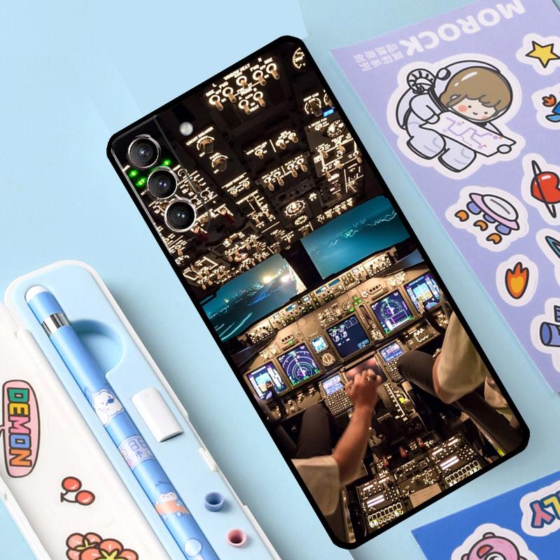 Aircraft Airplane Fly Travel Case For Samsung Galaxy S23 S22 Ultra S21 Plus S8 S9 S10 Note 10 20 Ultra S20 FE S21 FE Cover