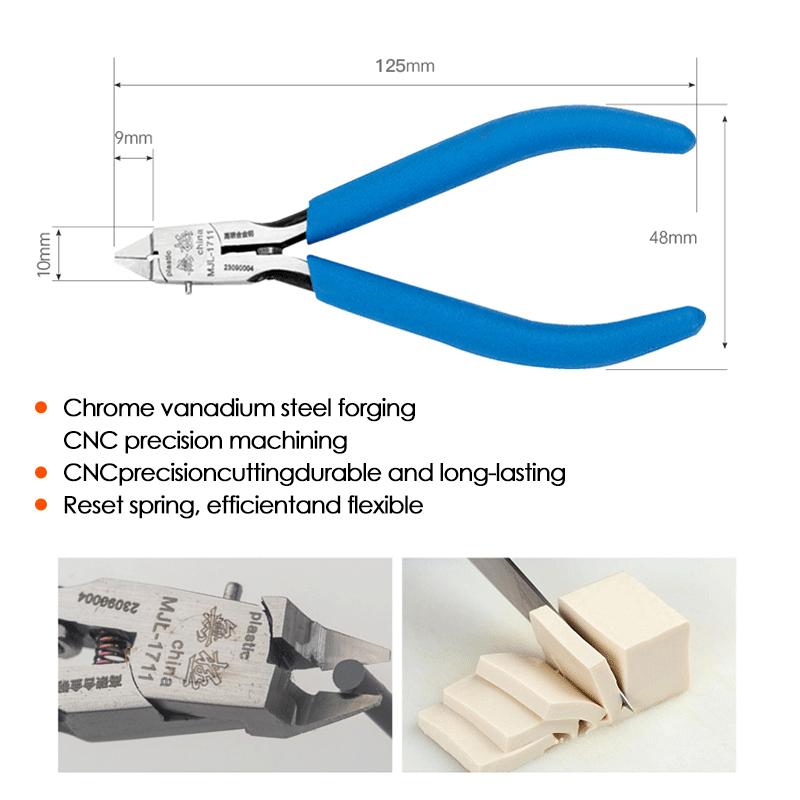 M-1711 Model Nippers CR-V Ultra-Thin Single-Edged Gundam Model Building Tools for Plastic Model Cutting and Building Repair/Fix