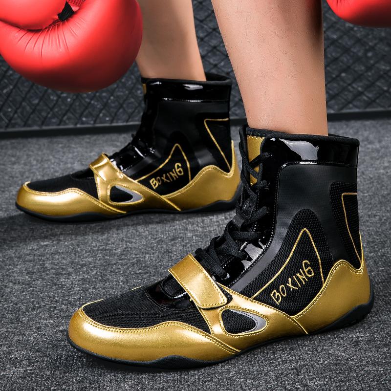 Men Boxing Boots Professional Fighting Comfortable Wrestling Shoes Top Quality Classic Breathable Boxing Shoes Sports Sneakers