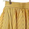 YVES SAINT LAURENT 80s 90s Linen Blend Old Striped Pattern Midi length flare skirt Women Used