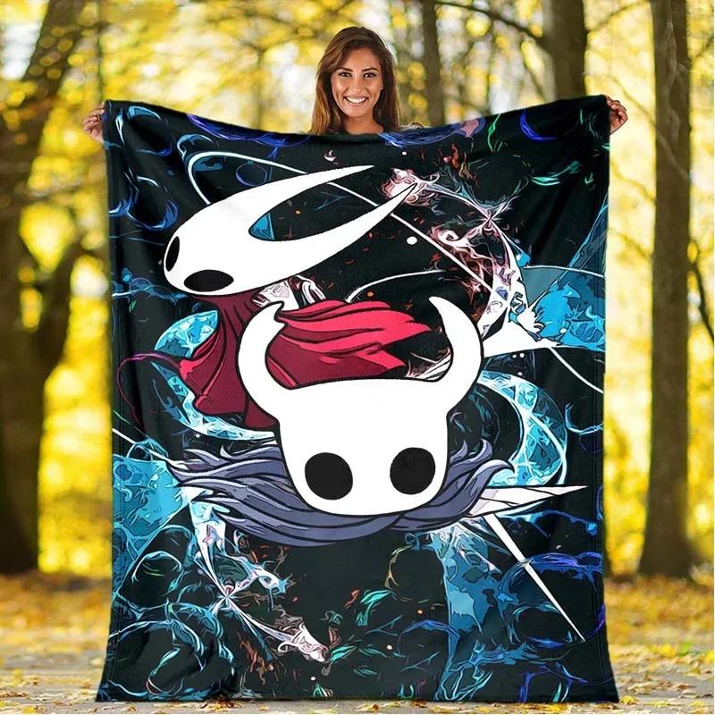 3D Print Hollow Knight Blanket Soft Sofa Cover Throw Game Blanket Fleece Tapestry Lightweight Warm Bed Blanket for Bedroom Couch