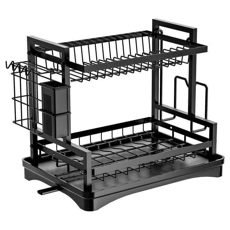 Lilang 2-Tier Square Metal Dish Drying Rack