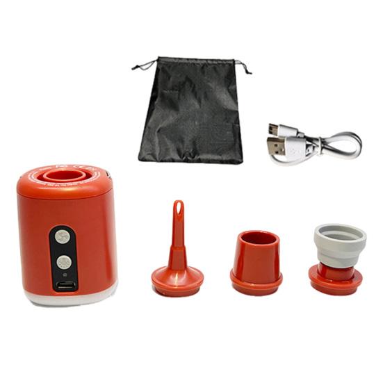 

Мини-воздушный насос для улицы со светодиодной подсветкой, 4 насадки, тип C, перезаряжаемый надувной плавательный круг, поплавок, надувной матрас, кровать, портативный электрический насос для накачивания оранжевый