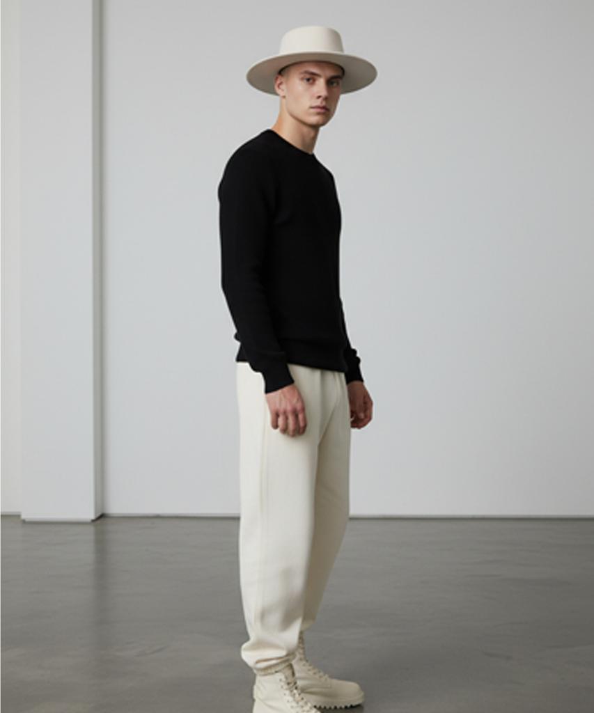 Yunibeosyeolkemiseuteuli Poly Ivory Flat Fedora