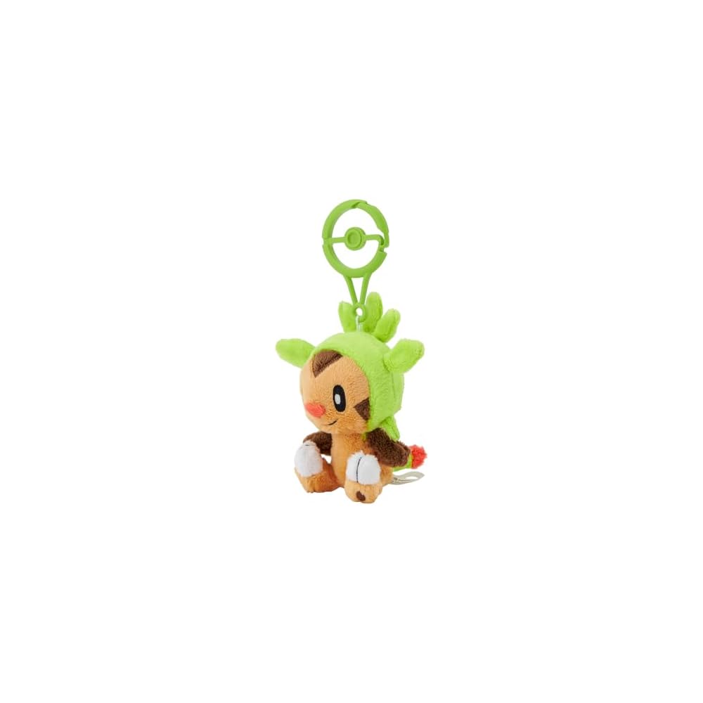 Pokemon Center Original Harimaron Keychain Mascot with Carabiner Green