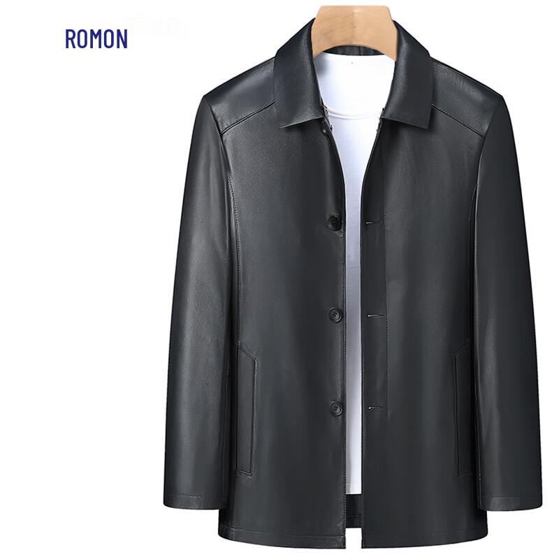 

Romon Men s First Layer Sheepskin Leather Jacket 170