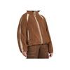 UGG Color Block Striped Zip Long Sleeve Jacket Women jackets Brown 1161670-CHE