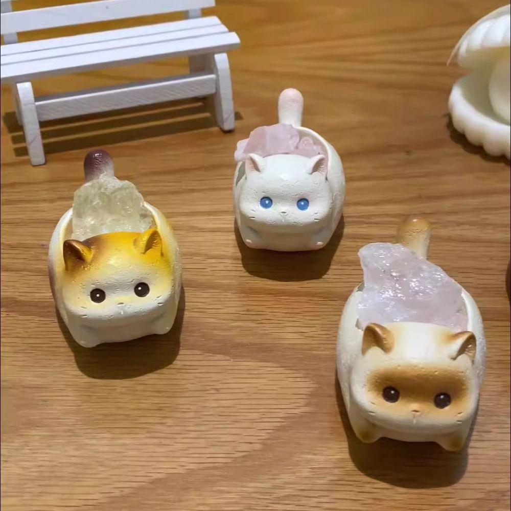 Cute Cat Swinging Ornament Creative Miniatures Figurine Crafts Cat Statue Bedroom
