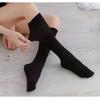 Women's Velvet Knee-High Socks, Mid-Calf Length, Medium Thickness Breathable for Spring and Fall, Black and
