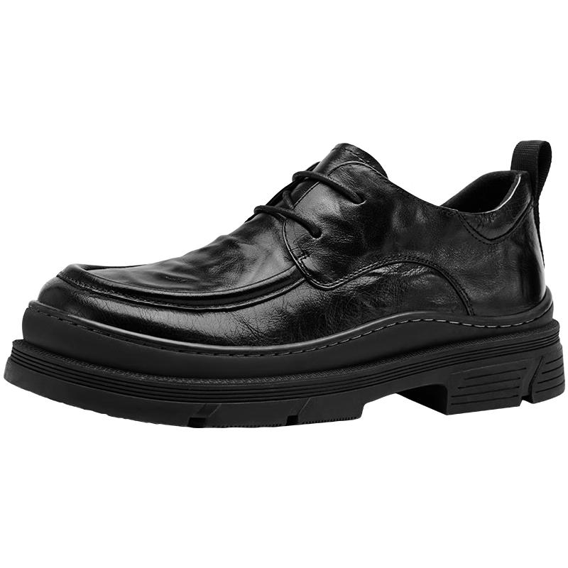 HAUT TON Men s Business Casual Derby Lace-up Leather Shoes EU 42