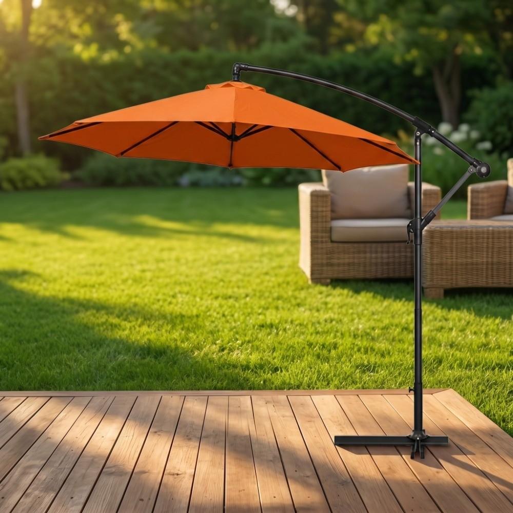 Polyester Umbrella Replacement Canopy 10ft Diameter Round Patio Umbrella Canopy Waterproof 6 /8Ribs Outdoor Umbrella Top Cover