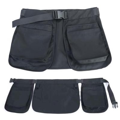 PIENSE Gardening Pouch Apron Bag Nurse Bag Unisex Farm Work Outdoor Efficiency Large Capacity (Black)