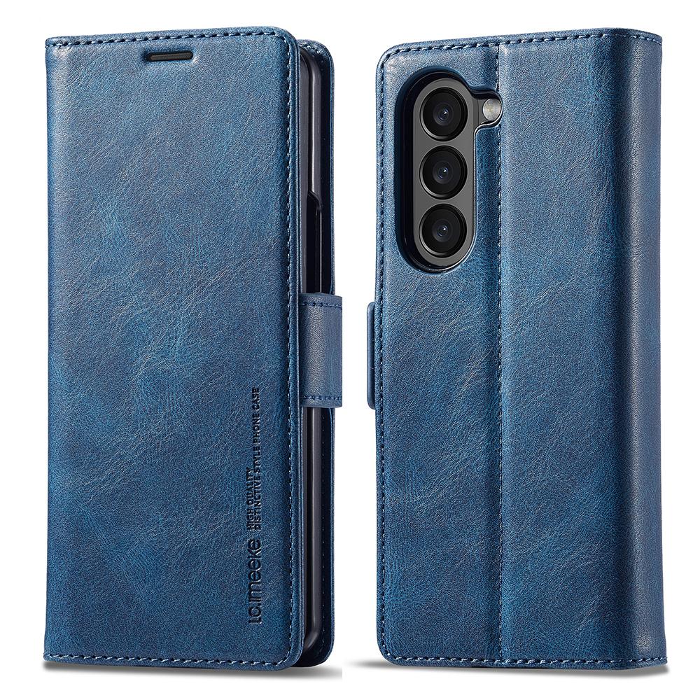 LC.IMEEKE For Samsung Galaxy Z Fold6 5G Phone Stand Case PU Leather RFID Blocking Wallet Cover