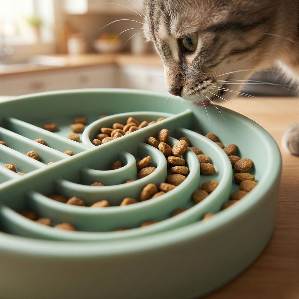 Pet General With Suction Cups Slow  Eating Bowl Feeding Pet Bowl