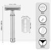 Men's Vintage Metal Razor Double Edge Safety Razor Manual Razor With 10 Shaving Blades and 1 Cleaning Brush
