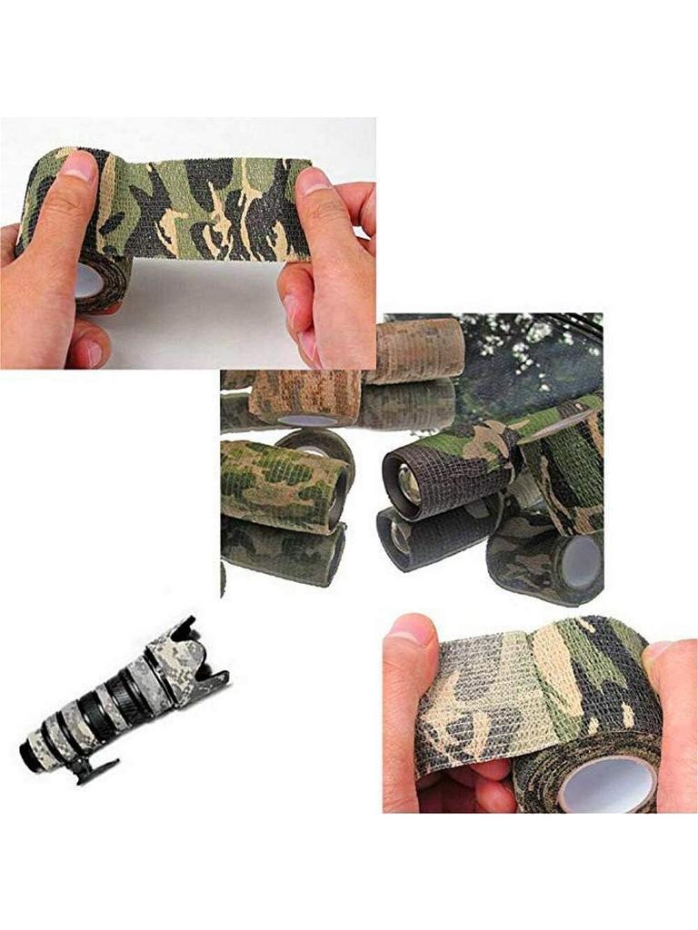 3pcs Camouflage Elastic Wrap Tape Hunt Disguise Elastoplast Self Adhesive Sports Protector Knee Finger Ankle Athletic Bandage