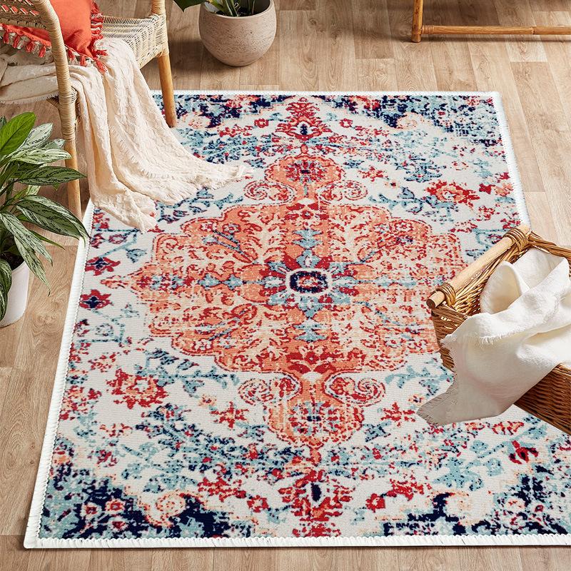 

Винтажный европейский стиль прихожая гостиная кофейный столик ковер для спальни напольный коврик для дома нескользящий скандинавский прикроватный коврик коврик для двери 50*80cm