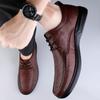 Luxury Brand Lace-up Leather Loafers Business Formal Men's Shoes Thick-soled Comfortable Soft-soled Casual Shoes High-quality