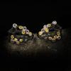 Creative Hollow Diamond Shaped Flower Earrings for Women   Simple and Versatile European and American Earrings Accessories