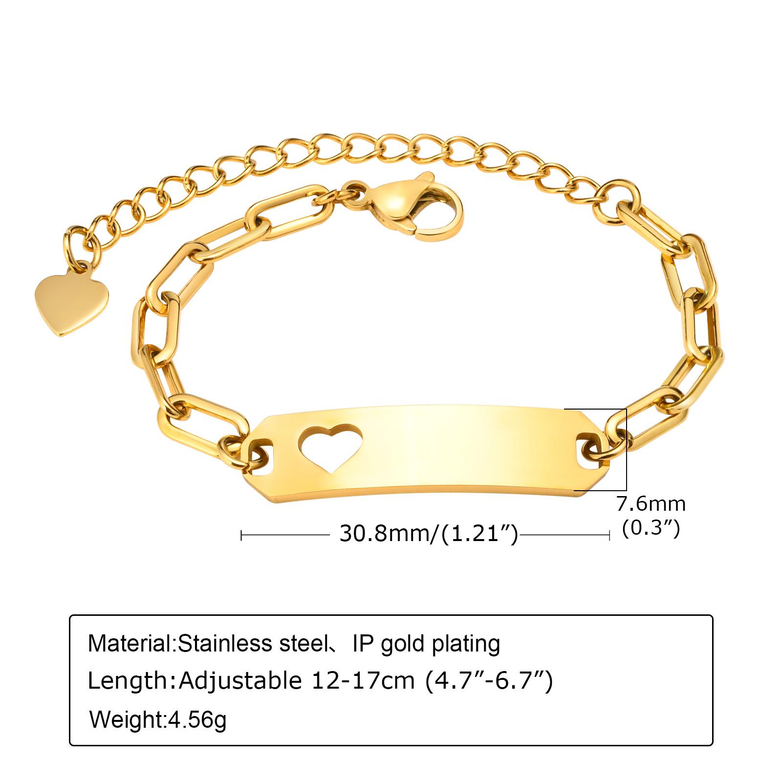 

Custom Hollow Heart Bracelets for Women Girls,Anti Allergy Stainless Steel Bracelet,Personalized Name Birthday Jewelery Gift No Custom