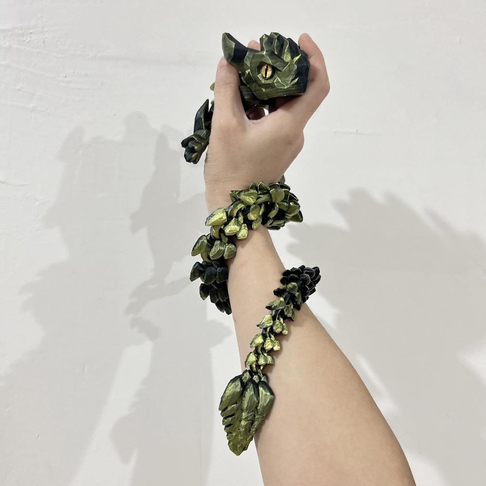 Glow In The Dark 3D Printed Horned Dragon Simulation Dragon Ornament Dragon Figurine  Home Decor