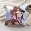 Cyno Genshin Impact Cute Cushion Cover Silky Short Plush Invisible Zipper Dustproof Sofa Pillow Case For Home Decor