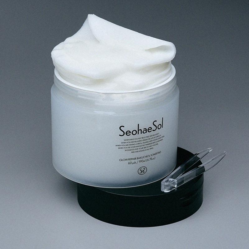 SeohaeSol Glow Repair Bakuchiol Pad Tonificante 190ml 60pz