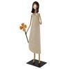 Vintage Iron Art Figurine White Standing People Figurine Statues Metal Statue  Home Decor